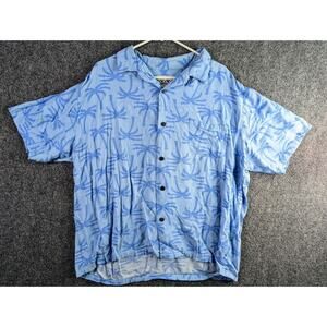 Blue Hawaiian Shirt Casual Threads Clothing Co Xxl Button Down‎ Shirt